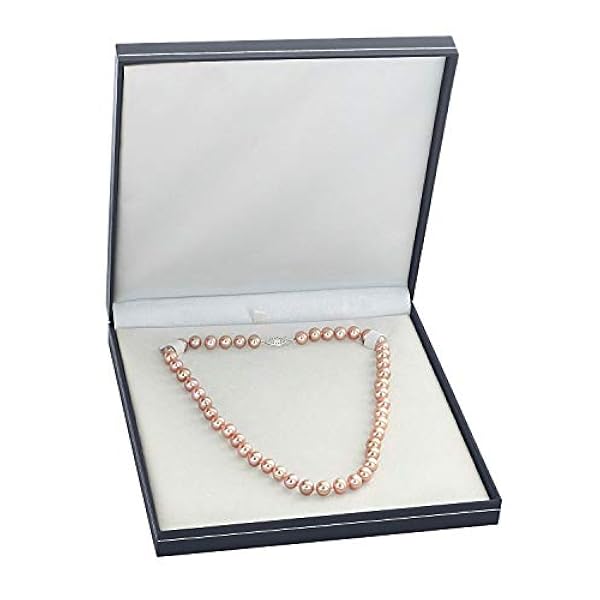 The Pearl Source Collana da donna con perle d'acqua dolce coltivate di colore rosa di qualità AAA